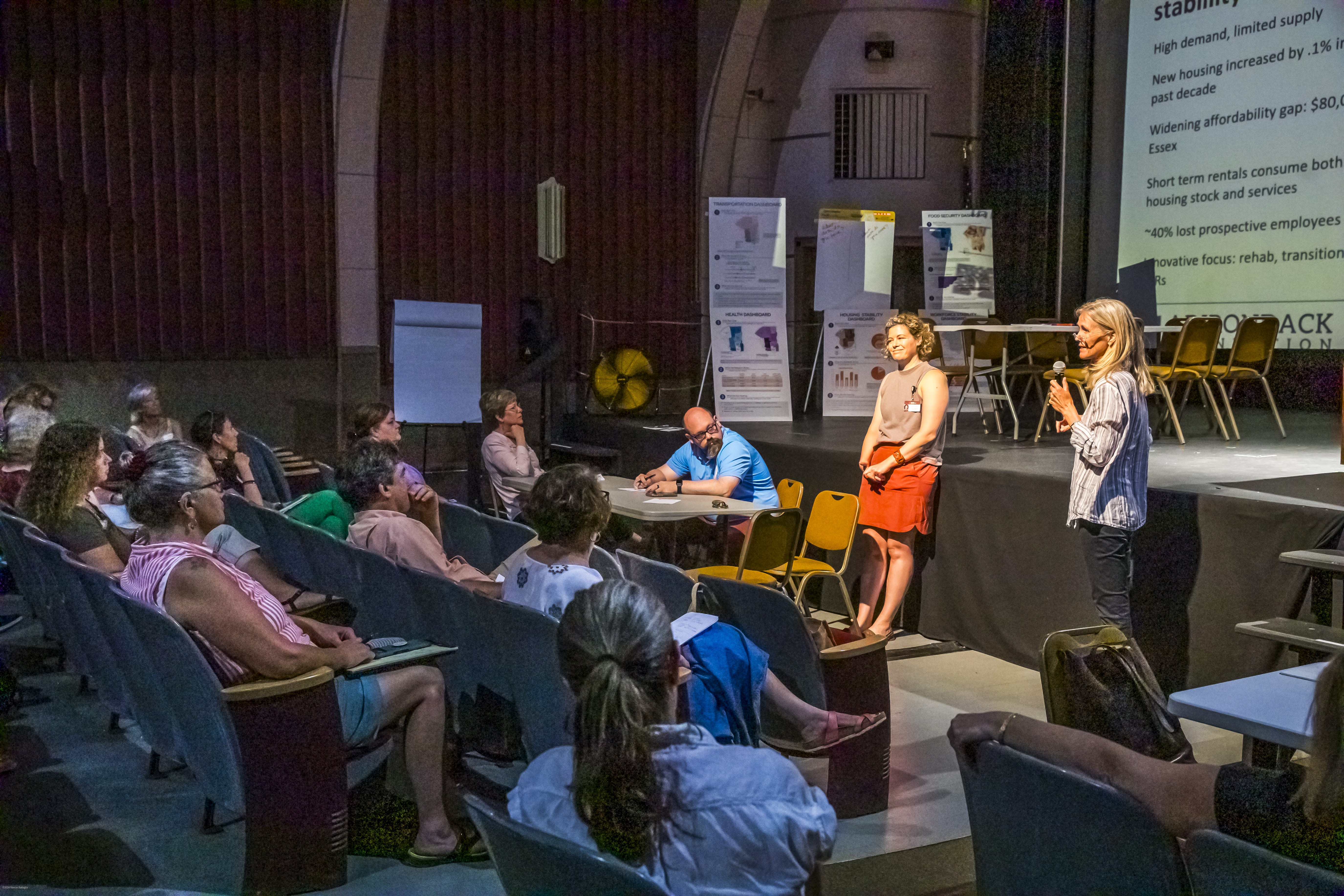 People meeting in an auditorium