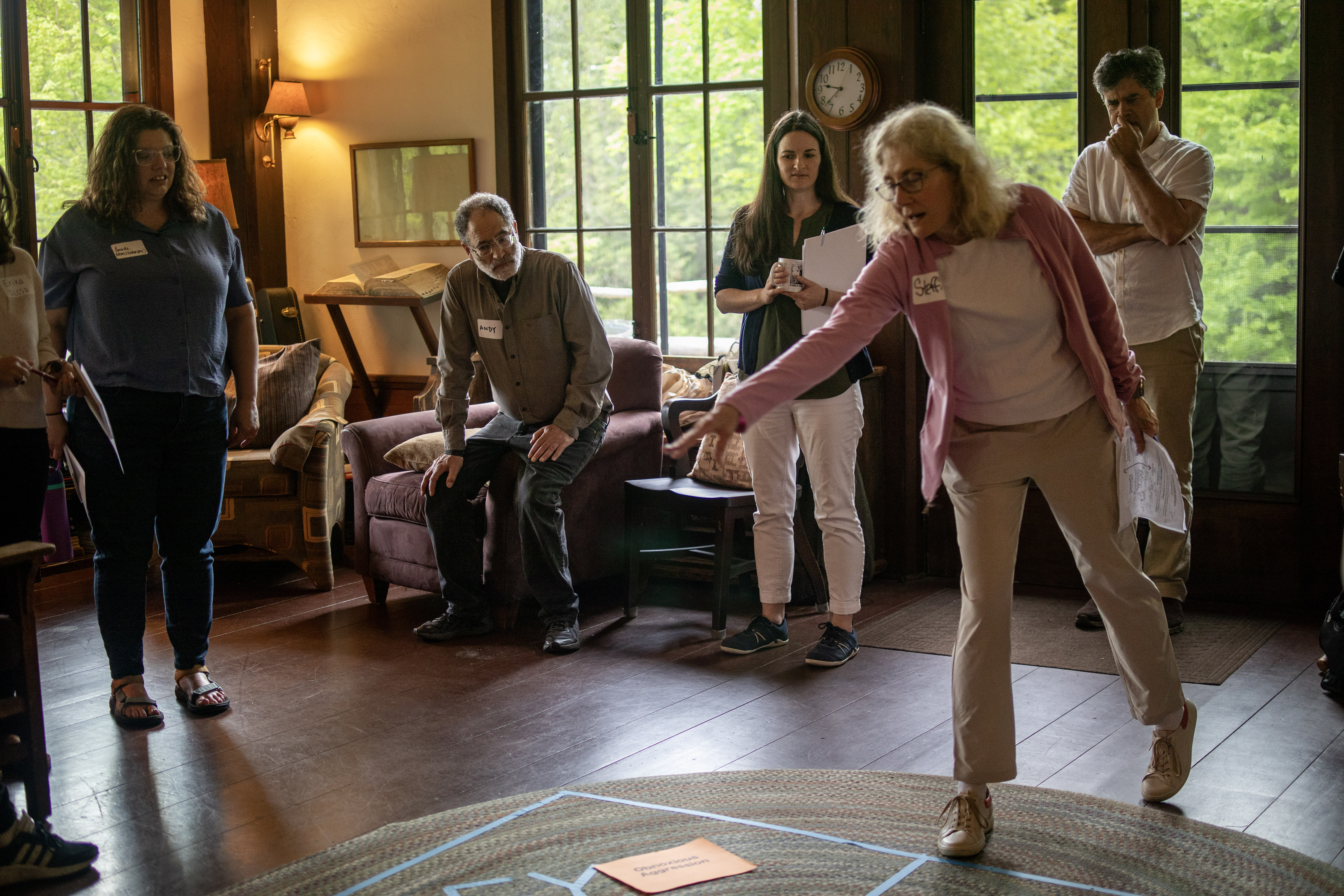 workshop facilitator in an interactive activity