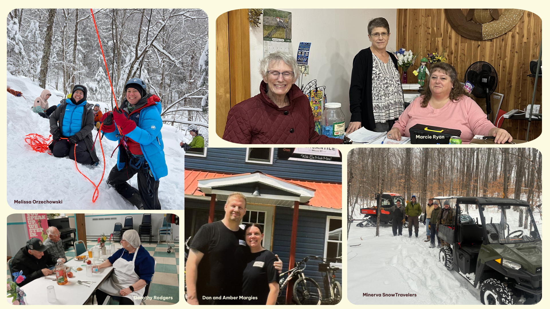 Photo collage of community members