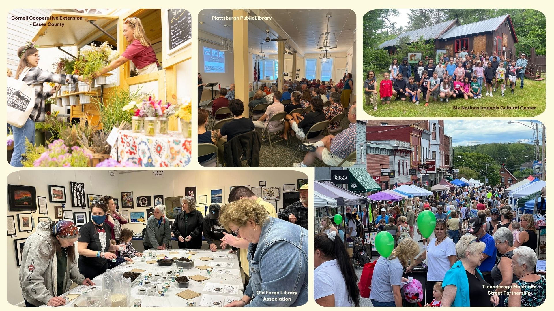 Photo collage of community members