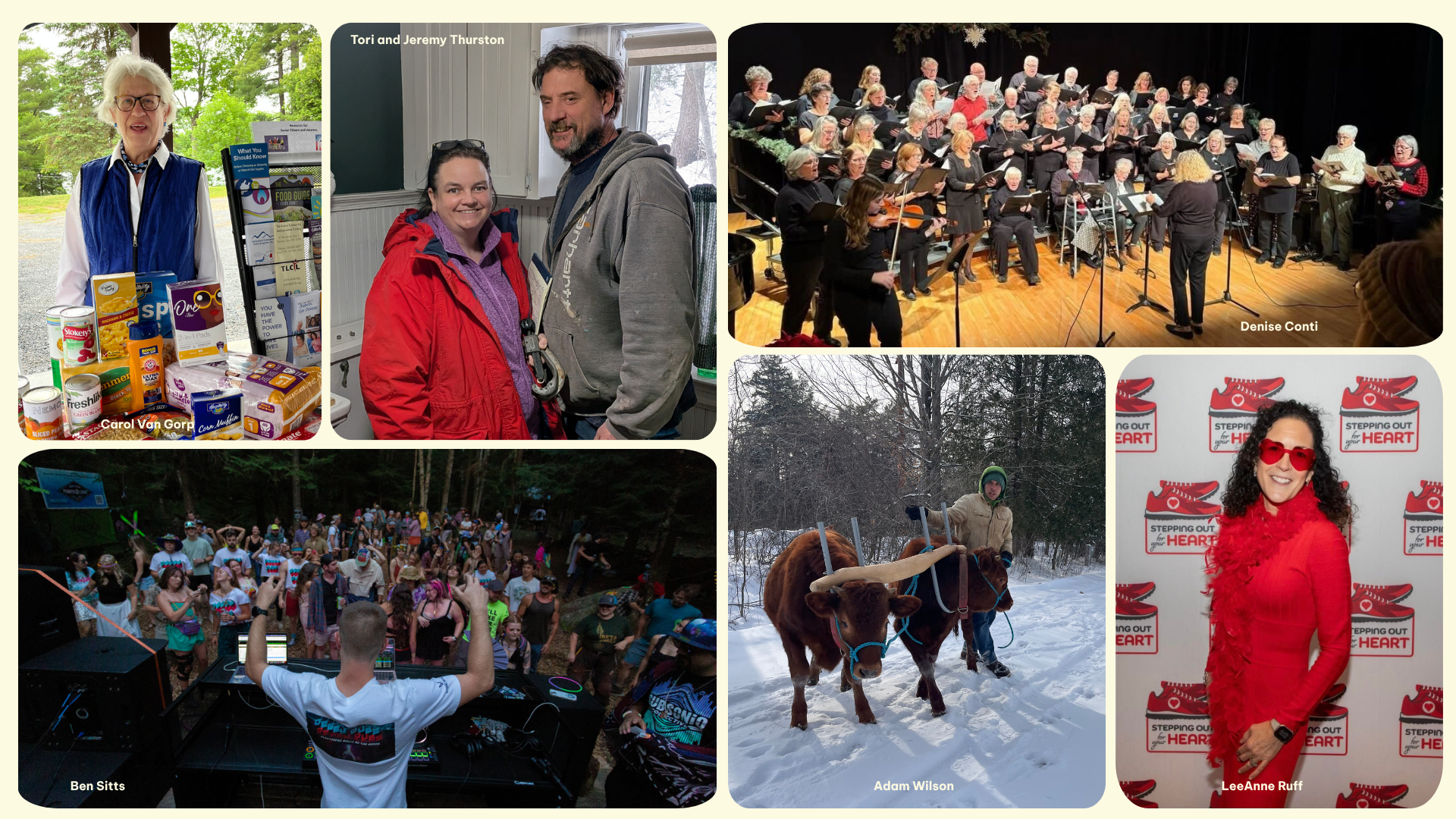 Photo collage of community members