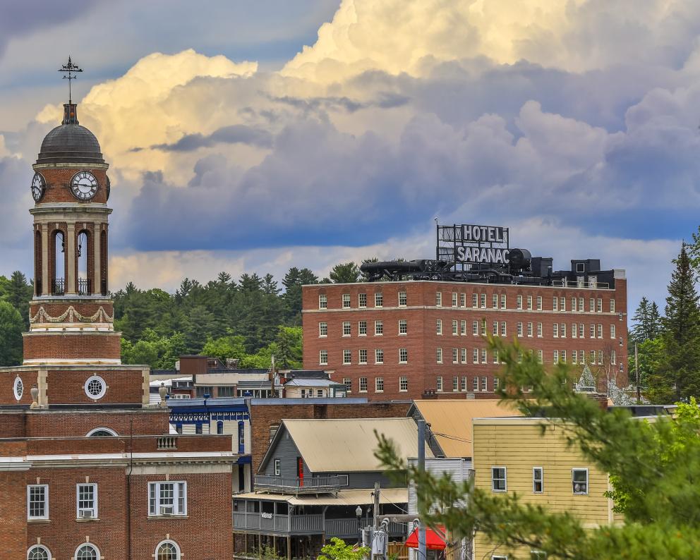 View of Saranac Lake village