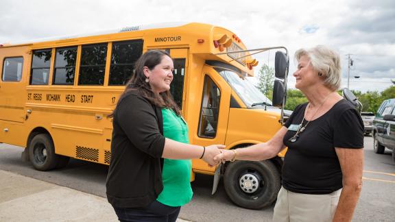Nancy Keet at the Akwesasne Early Learning Center