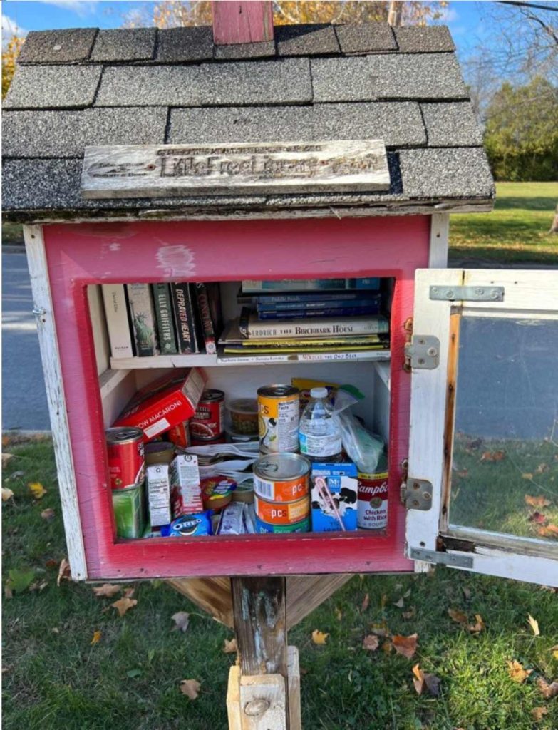 Little food pantry in neighborhood box